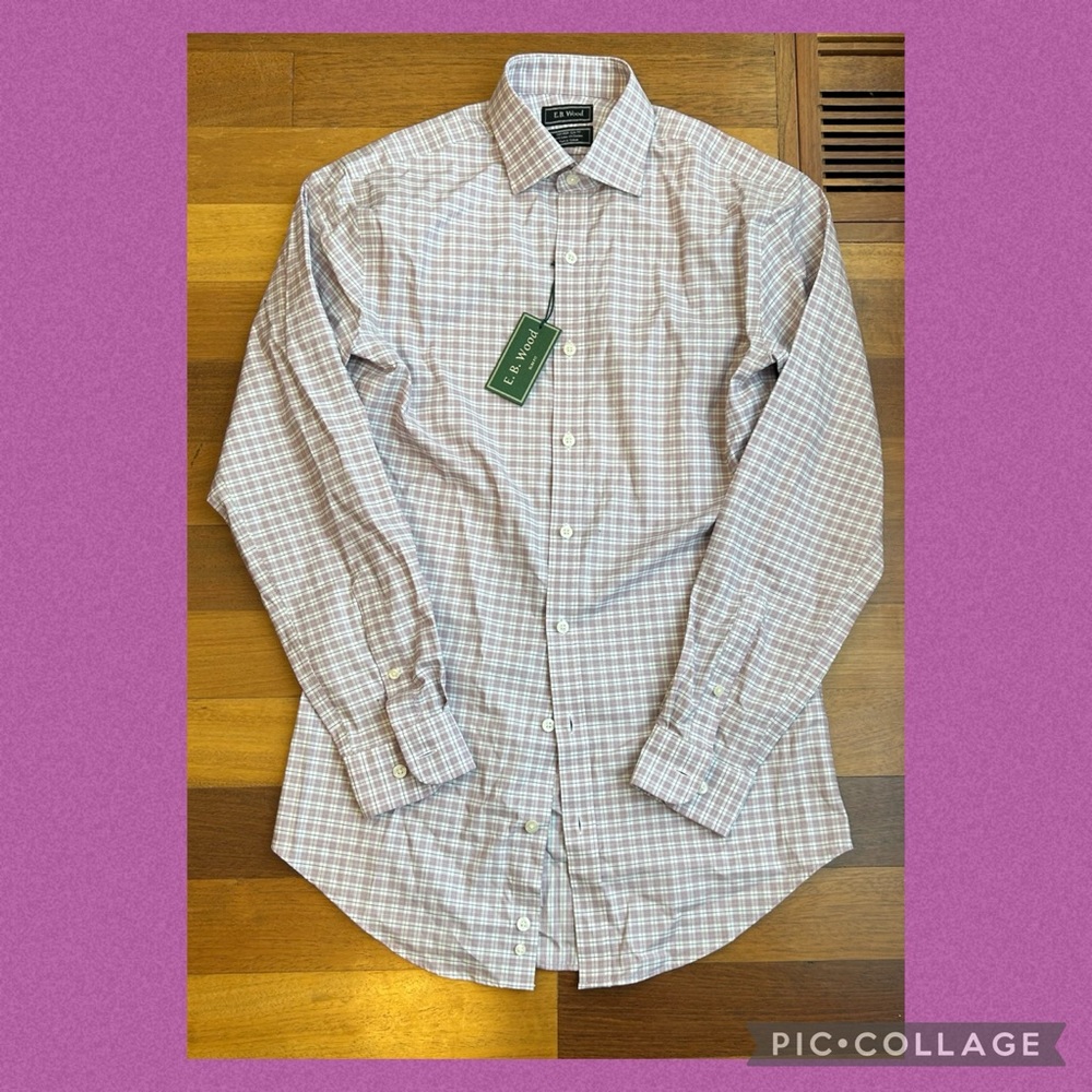 E.B. WOOD slim fit dress shirt